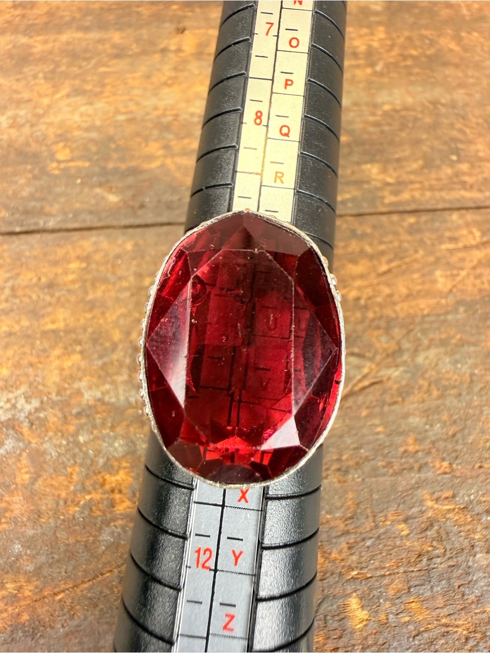 Red Garnet 925 Sterling Silver Statement Ring